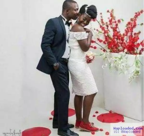 Cool Or Not? Ghanaian Bride Rocks Sneakers On Her Wedding Day (Photos)
